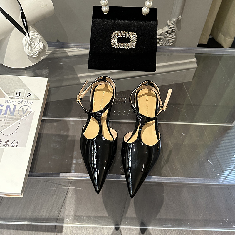 2025 European American Style Pointed Toe Backless Women's Shoes Fashion Color Block Low Heel Closed Toe Sandals Simple Elegant Versatile Shallow Mouth Shoes - Style bd3207 - Image 5