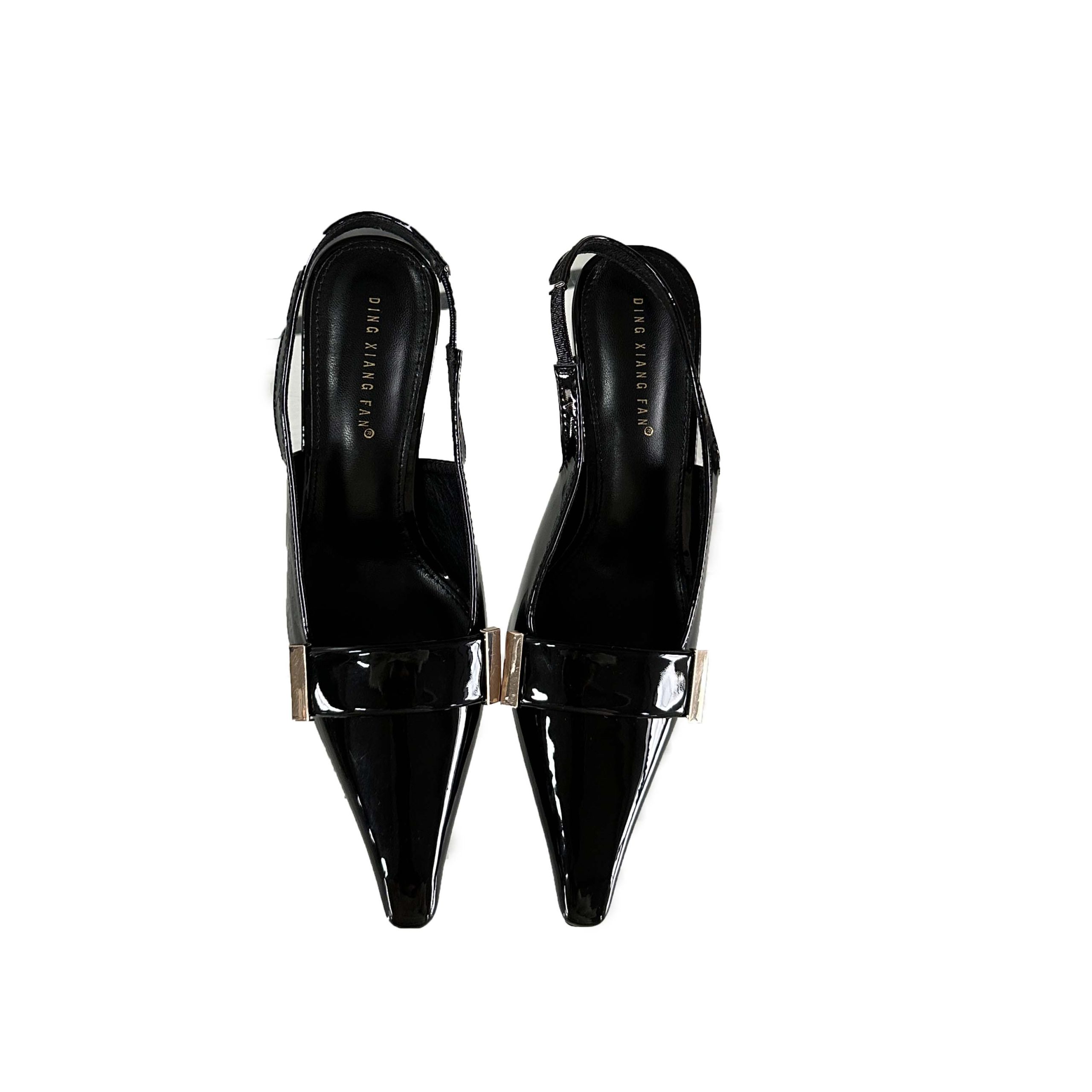 2025 European American Style Pointed Toe Backless Women's High Heel Sandals Fashion Solid Color Peep Toe Simple Elegant Versatile Shallow Mouth Shoes - Image 5