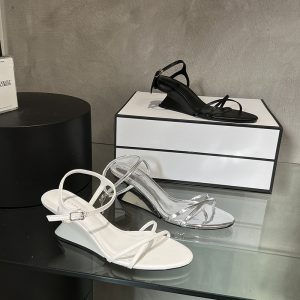 2025 Spring Summer Round Toe Backless Women's Low Heel Open Toe Sandals Simple Elegant Versatile Thin Strap Sandals