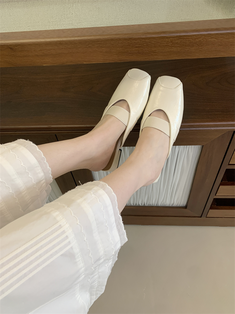 Minimalist Closed Toe Slippers Women 2026 Spring Summer New Chunky Heel Slip On Casual Comfortable Anti Slip Lazy Shoes - Image 4