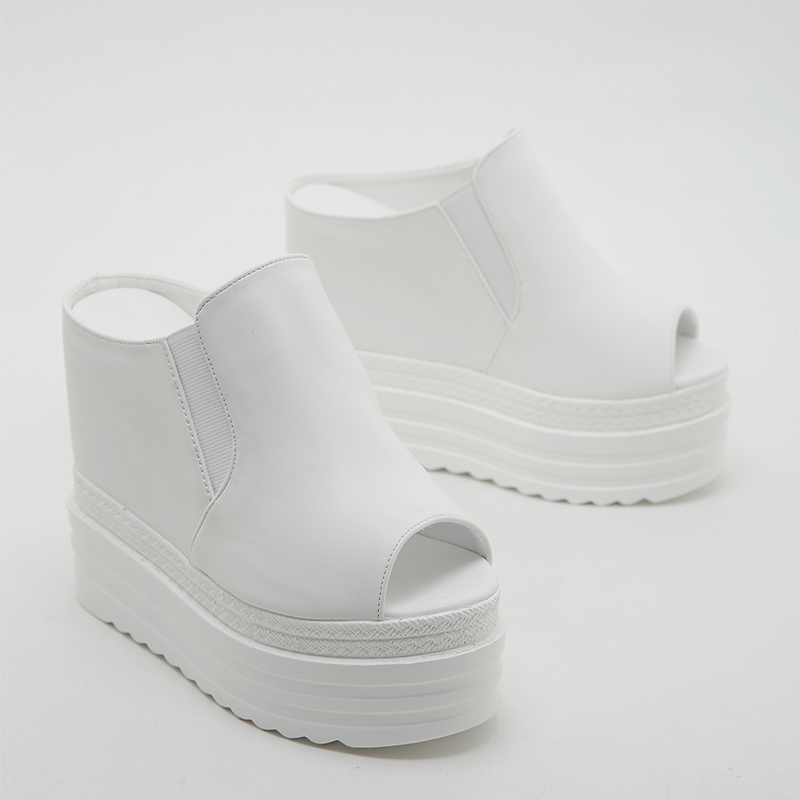 Women's Summer Outdoor Slippers 12cm High Heel Wedge One-Strap Open Toe Platform Sandals 34-39 - Image 4