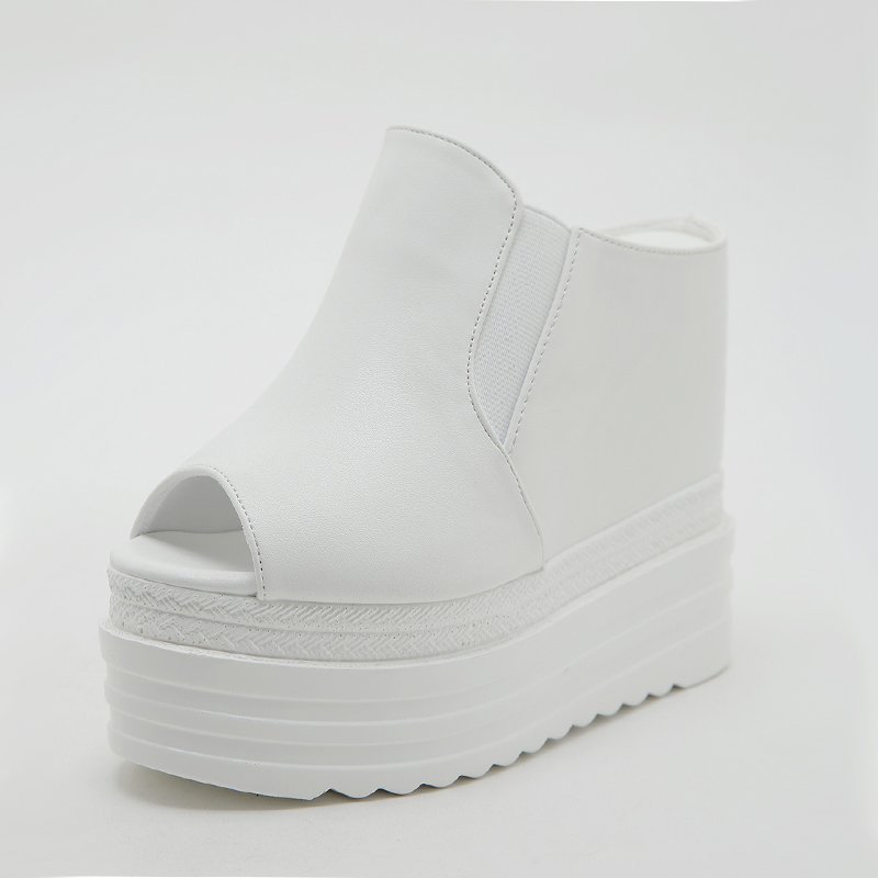 Women's Summer Outdoor Slippers 12cm High Heel Wedge One-Strap Open Toe Platform Sandals 34-39 - Image 5